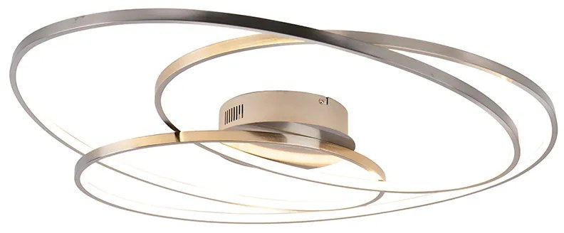 Plafoniera in acciaio 80 cm con LED dimmerabile a 3 livelli - Rowin