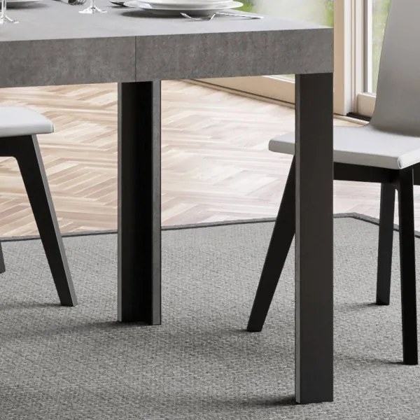 Tavolo libro 120x45 LINEA DOUBLE Cemento aperto 120x90