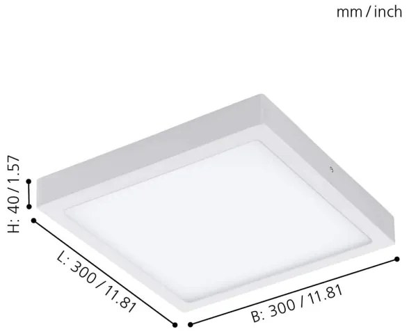 Eglo 96673 - Plafoniera dimmerabile LED RGBW FUEVA-C LED/21W/230V