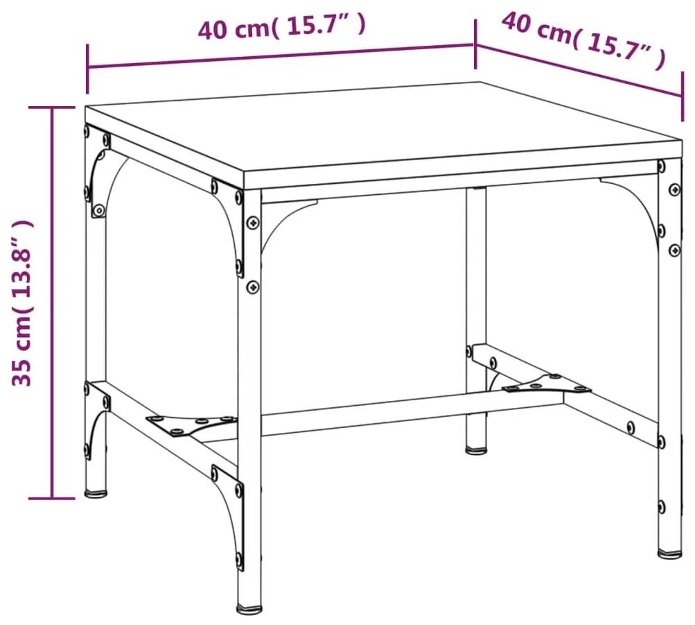 Tavolino Nero 40x40x35 cm in Legno Multistrato