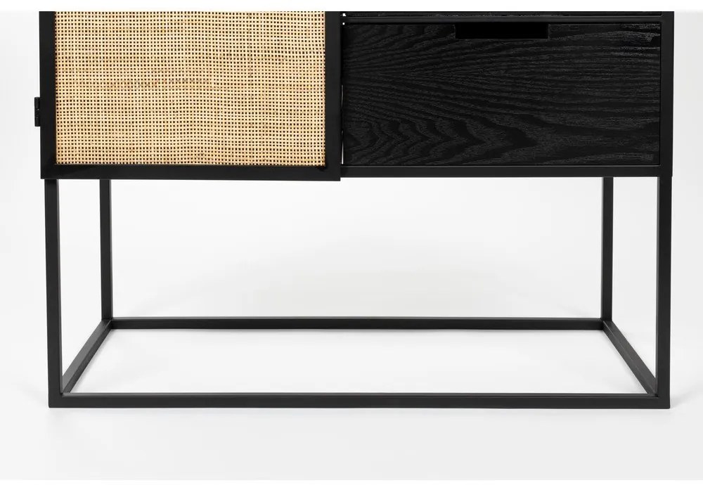 Portabottiglie in rattan nero per 16 bottiglie, 80x175 cm Guuji - White Label