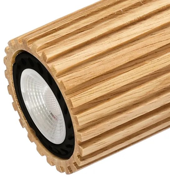 Brilagi - Faretto MODERN WOOD 4xGU10/8W/230V Hevea/nero