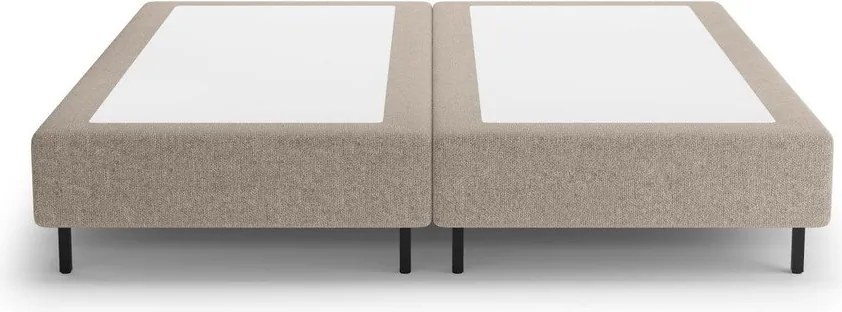 Letto matrimoniale imbottito beige senza testiera 200x200 cm Whale – Micadoni