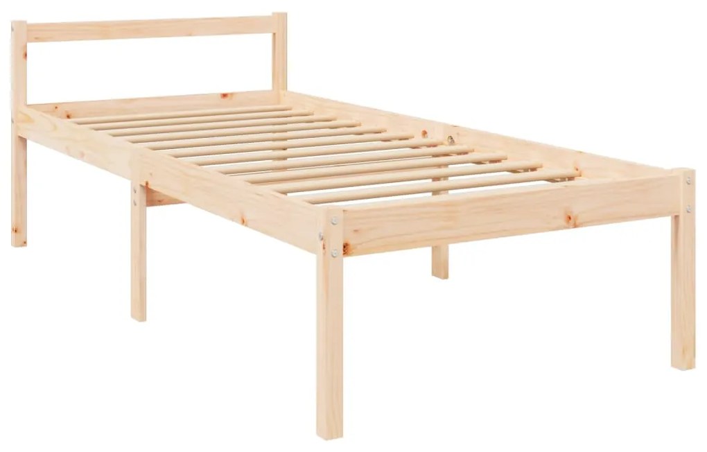 Letto per anziani 100x200 cm in legno massello di pino