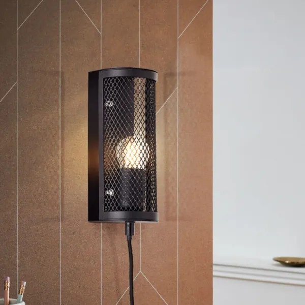 Brilliant - Applique MAZE 1xE27/40W/230V nero