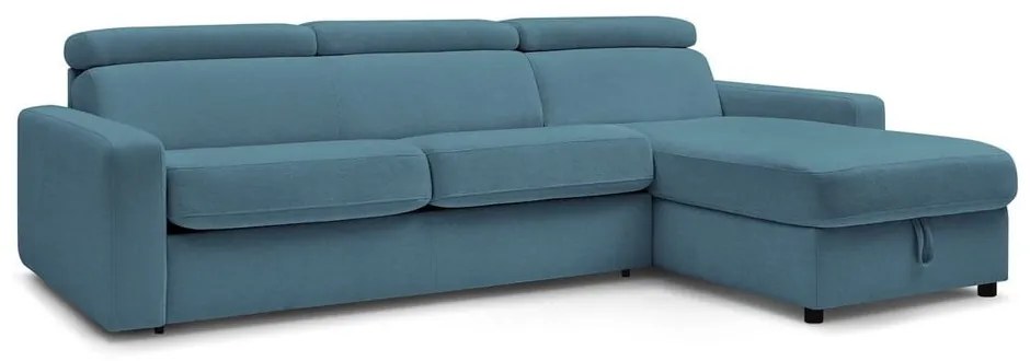 Divano angolare blu allungabile (con composizione variabile) Monaco – Bobochic Paris