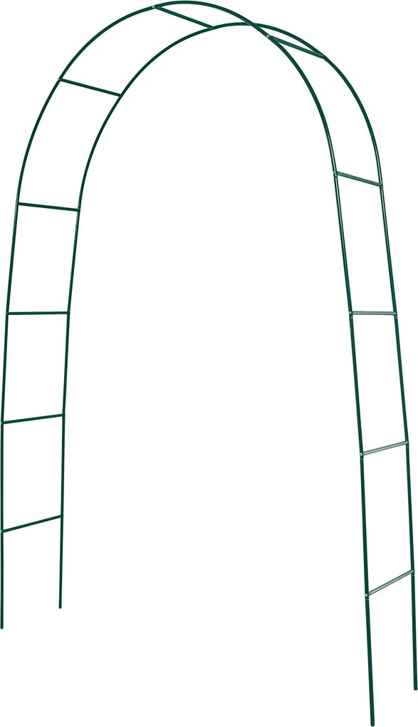 Arco da Giardino in Acciaio 37x130xh240 cm per Rampicanti Rama Verde...