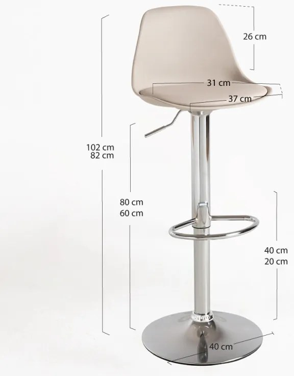 Sgabello Tulipa - Beige