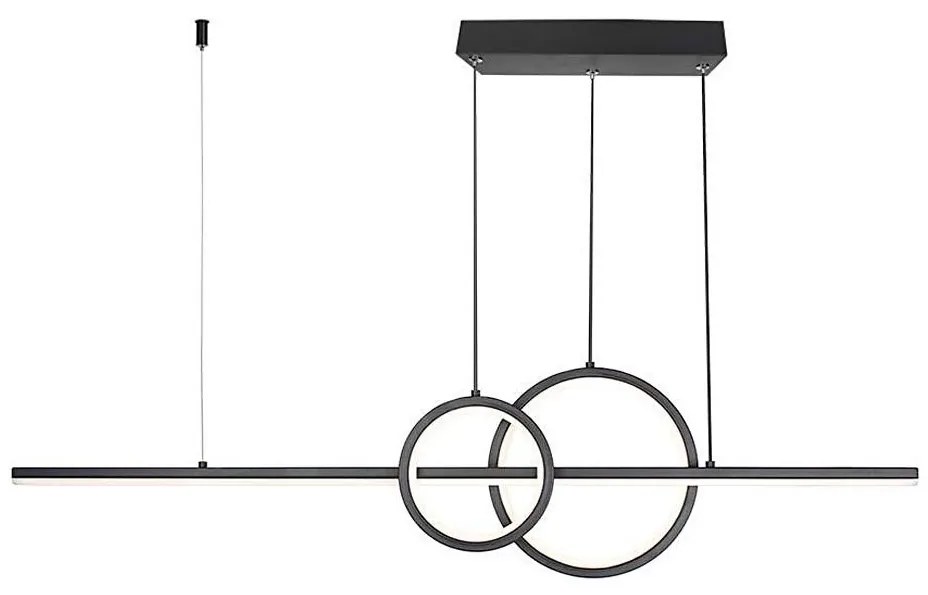 Lampadario LED a sospensione con filo LED/15W/230V 4000K 80 cm nero