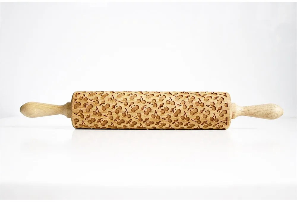 Rullo per pasta in legno goffrato Cherries - Valek