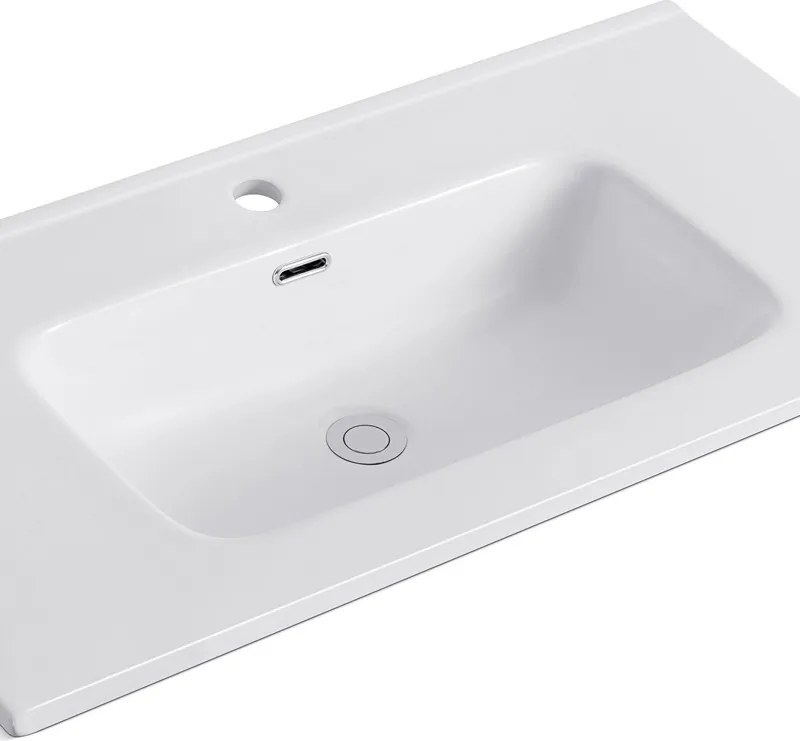 Lavabo da incasso 91cm in ceramica lucida | Litos-K7090 - KAMALU