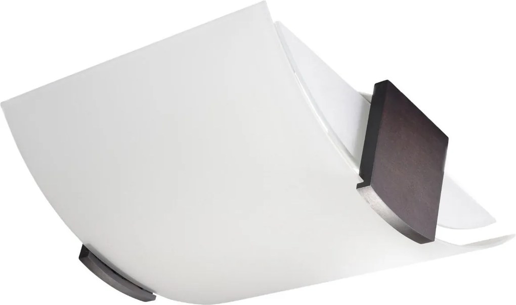 Plafoniera da soffitto EMILIO 2xE27 in Legno e Vetro