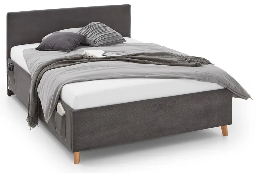 Letto da bambini color antracite imbottito rete non inclusa 140x200 cm Cool – Meise Möbel