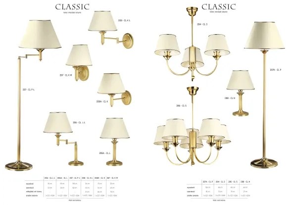 Jupiter 208 - CL K L - Applique CLASSIC 1xE27/60W/230V