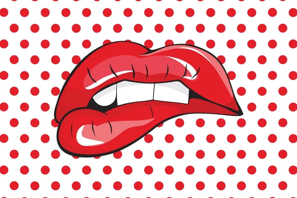 Carta da parati – Labbra pop art