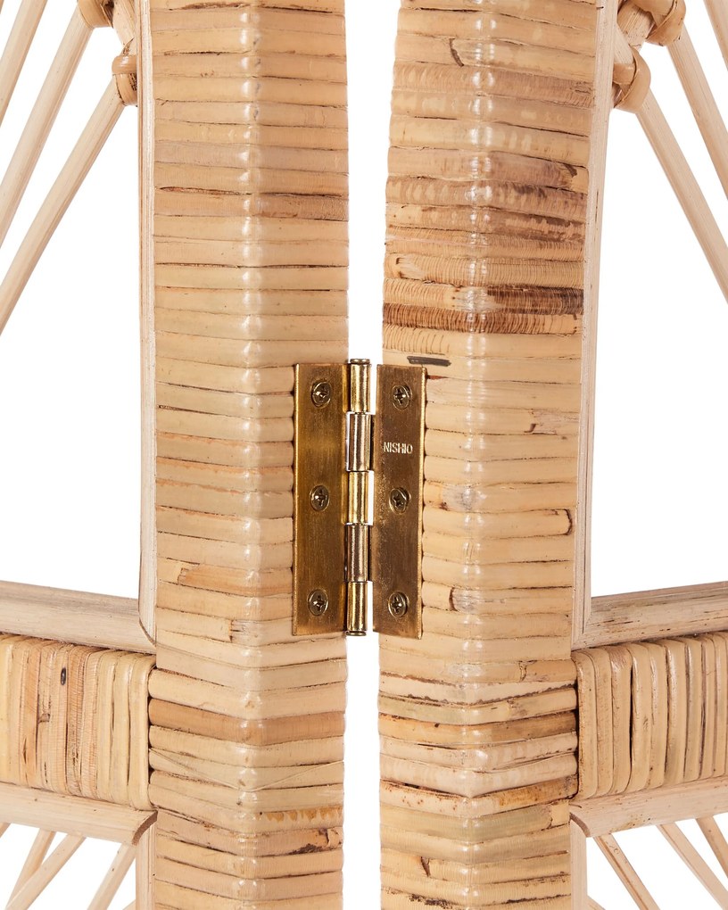Paravento 3 pannelli rattan naturale 137 x 180 cm POMEZIA Beliani