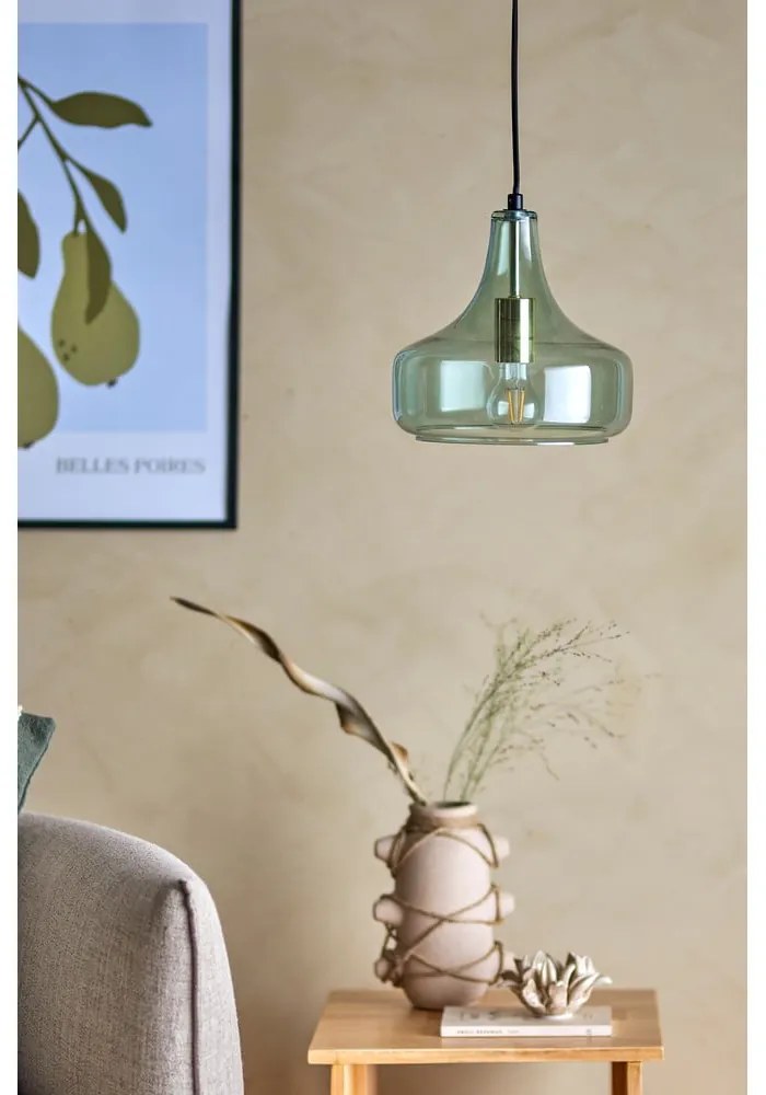 Lampada a sospensione verde con paralume in vetro ø 25,5 cm Yuser - Bloomingville