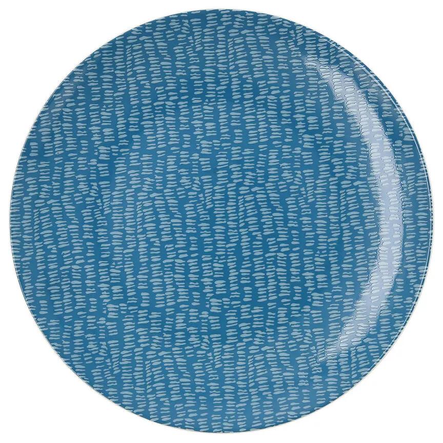 Piatto Piano Ariane Ripple Ceramica Azzurro (25 cm) (6 Unità)