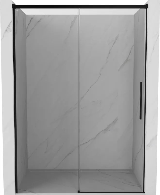 Mexen Rox porte doccia scorrevoli 145 cm, trasparenti, nere - 8C2-145-000-70-00