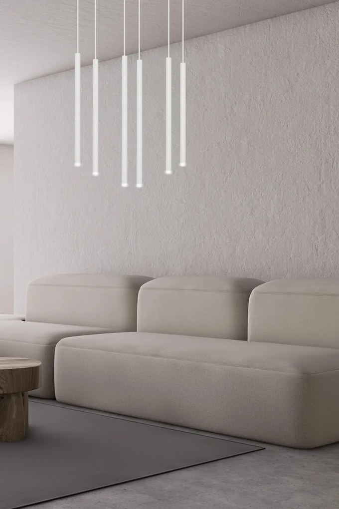 Lampadario a sospensione SELTER 6 WHITE