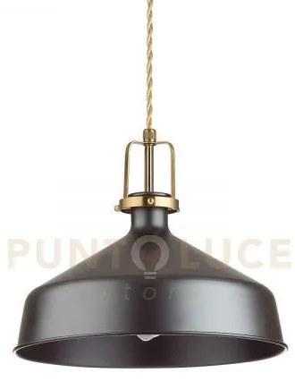 Eris sospensione in metallo nera e oro 1 luce attacco e27 d.21cm