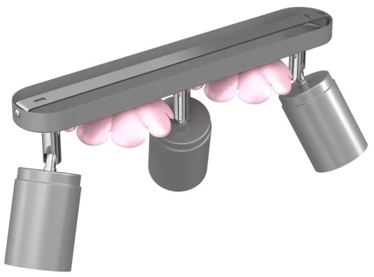 Faretto FLOWER 3xGU10/8W/230V cromo opaco