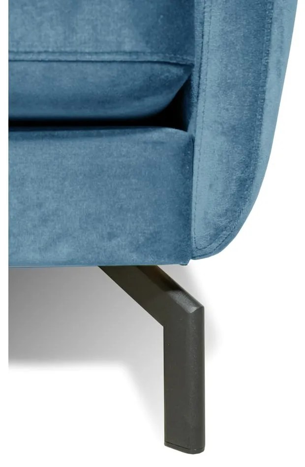 Divano angolare in velluto blu (angolo sinistro) Magic - Scandic