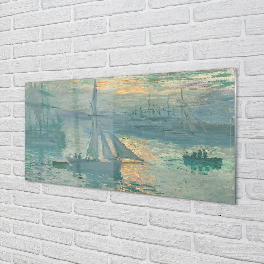 Quadro in vetro Alba - claude monet 100x50 cm