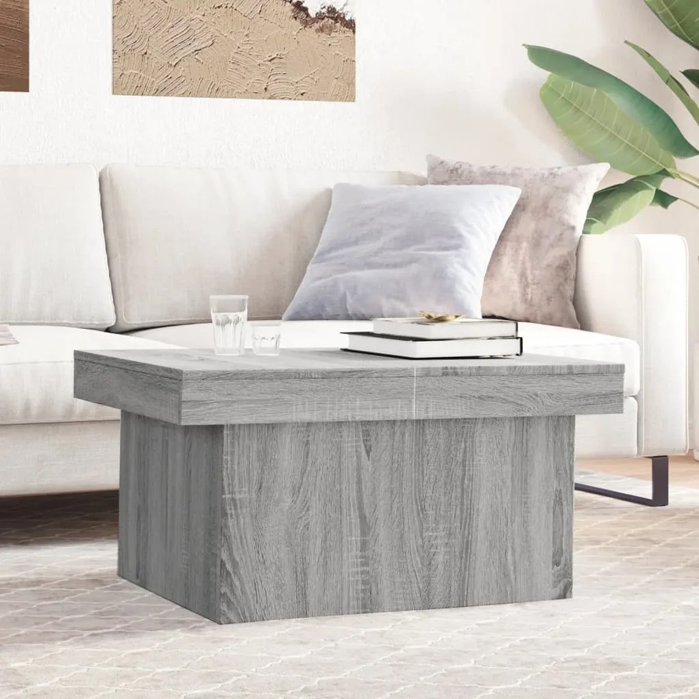 Tavolino Da Salotto Grigio Sonoma 100x55x40cm Legno Multistrato /