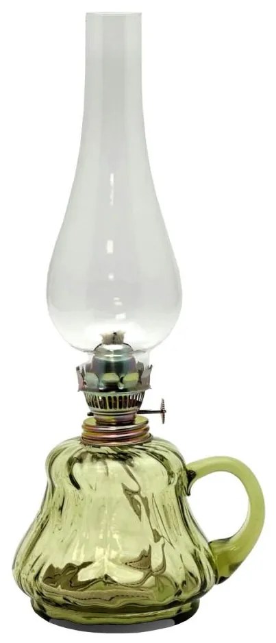 Lampada a olio TEREZA 34 cm verde foresta grande krakle