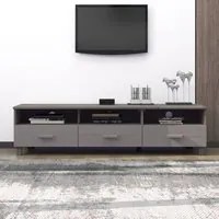 Mobile TV HAMAR Grigio Chiaro 158x40x40 cm in Legno di Pino 340475