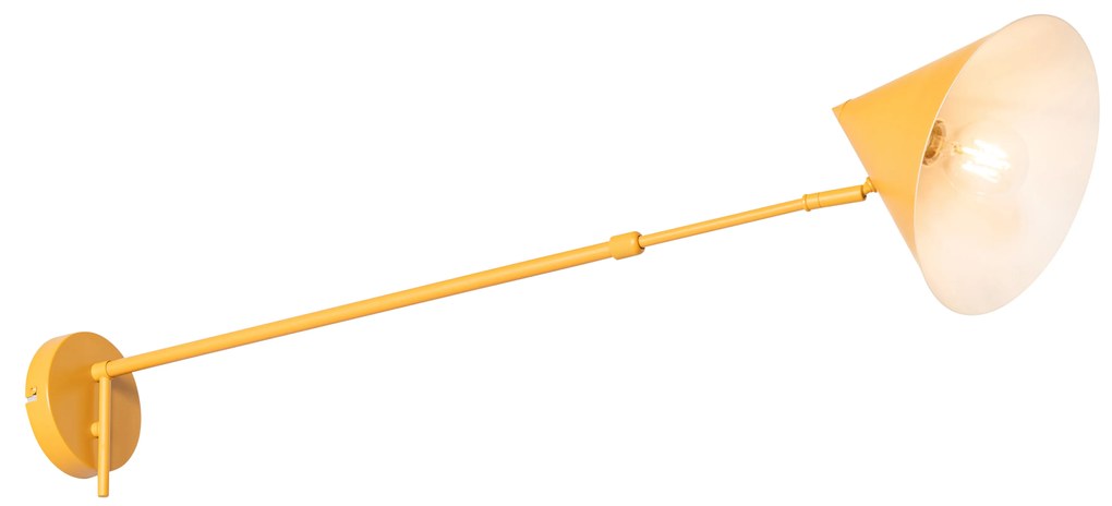 Applique da parete di design regolabile gialla - Triangolo