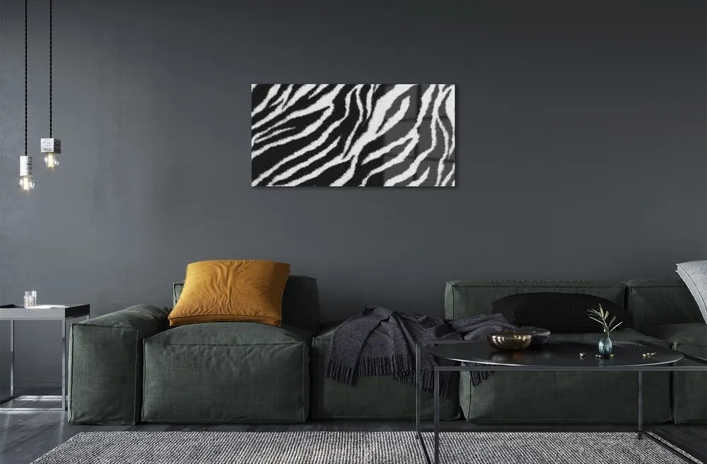 Quadro in vetro Cappotto zebrato 100x50 cm 2 appendini