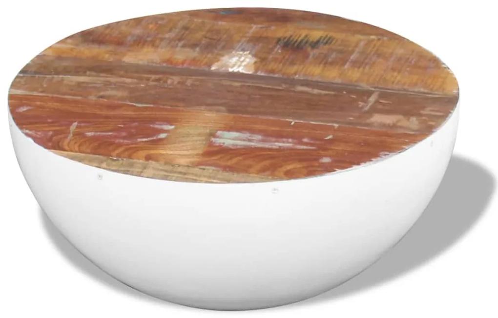 Tavolino da caffè forma di coppa legno di recupero 60x60x30cm