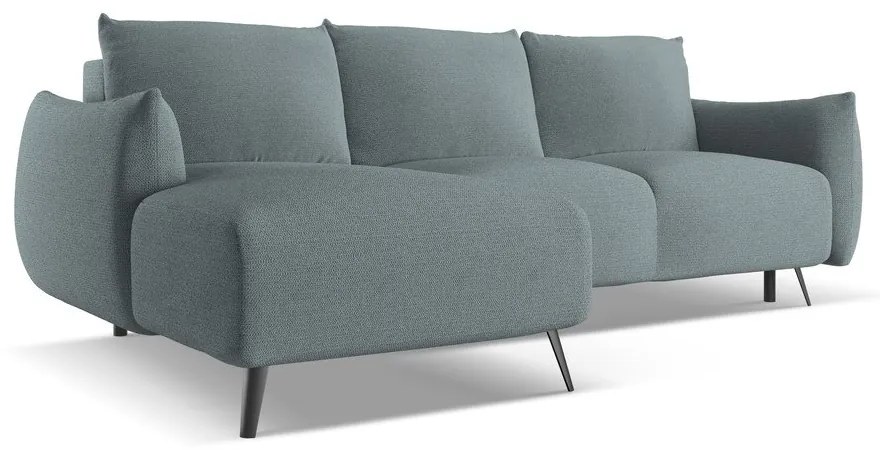 Divano angolare azzurro (con penisola a sinistra) Malie – Makamii