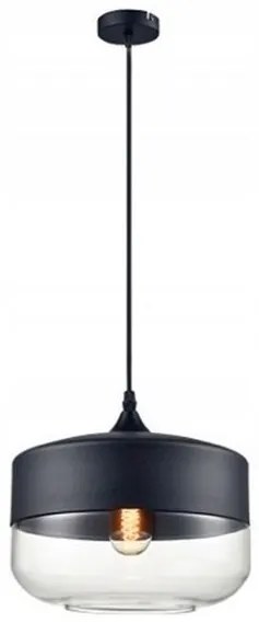 Lampada da soffitto pensile di vetro Zenit D Black