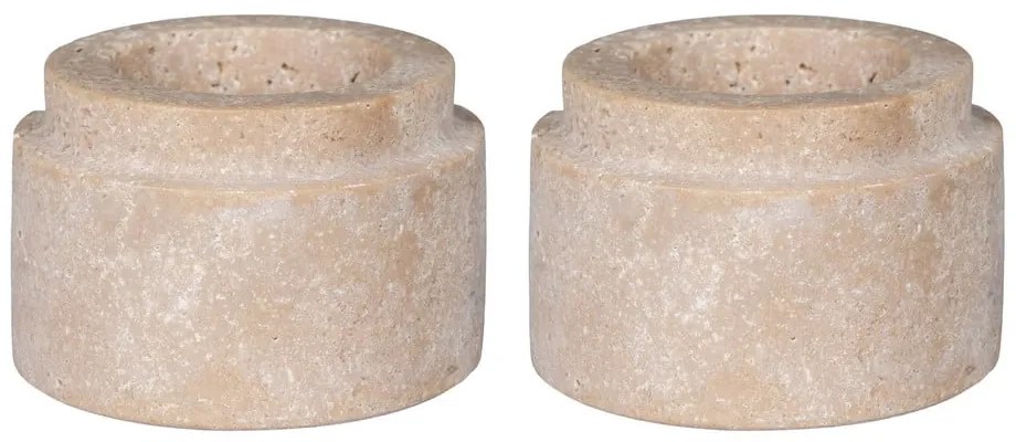Portacandele in pietra per lumini in set da 2 pezzi - House Nordic