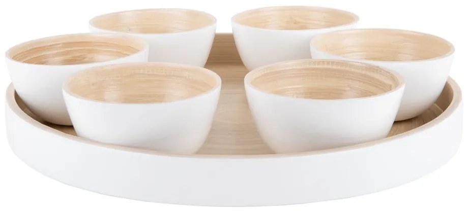 Set da portata in bambù bianco ø 32 cm Puro - PT LIVING