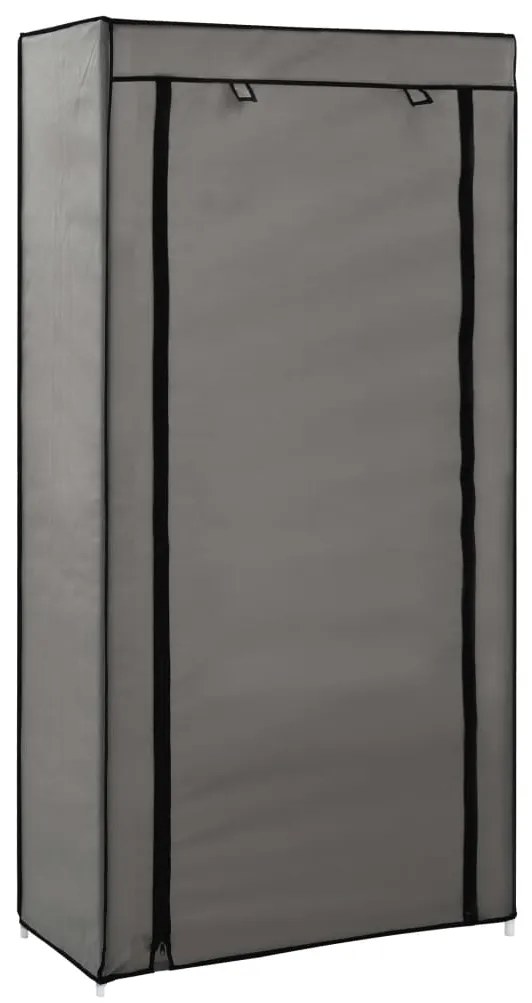 Scarpiera Coperta Grigia 58x28x106 Cm İn Tessuto /