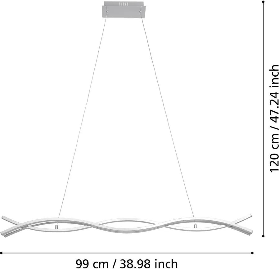 Lampadario LED argentato LASANA 2 – EGLO