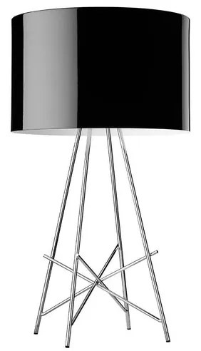 Flos Ray Table Lampada Da Tavolo H.67 cm a luce diffusa con dimmer in alluminio Nero lucido