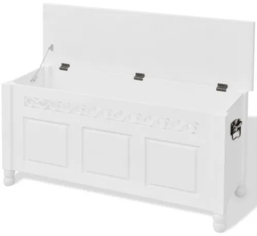 Cassapanca in Stile Barocco MDF Bianca