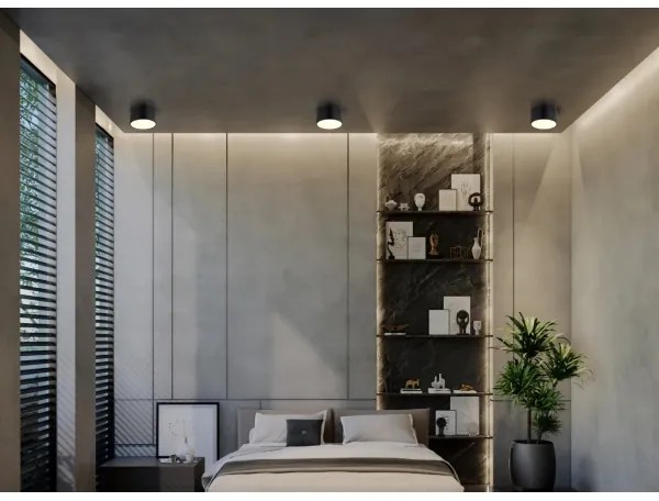 Globo 56964S - Plafoniera LED RAYMOND LED/12W/230V 3000K Ø 15 cm nera