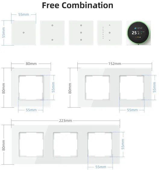 Immax NEO 07540L - Interruttore intelligente per il controllo di tende veneziane e tapparelle 230V Wi-Fi Tuya