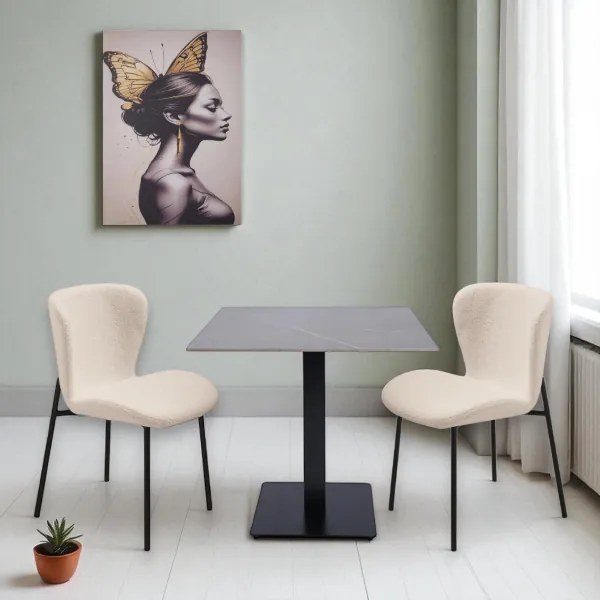 Quadro su tela 60x90 cm donna farfalla moderno verticale