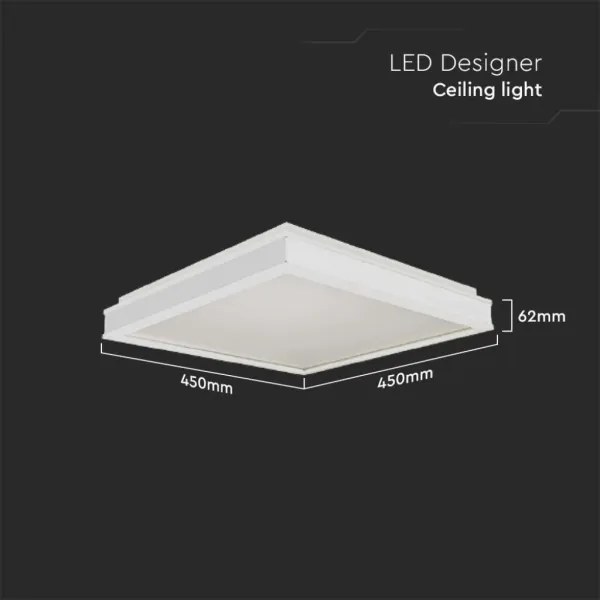 Plafoniera LED LED/24W/230V 4000K 45x45 cm bianco