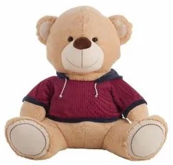 Orsetto di Peluche Sport Felpa con Cappuccio 80 cm