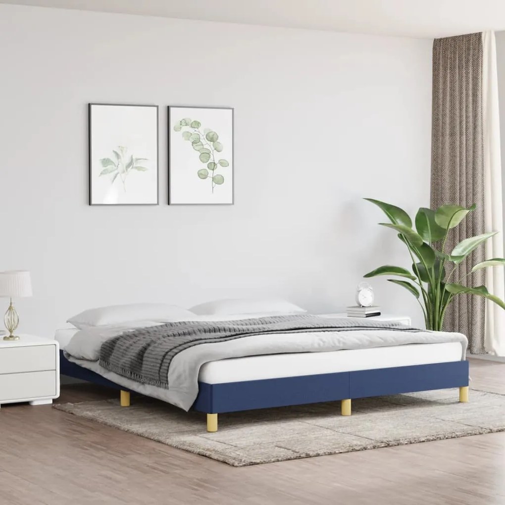 Giroletto Senza Materasso Blu 180x200 Cm İn Tessuto /