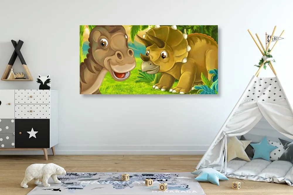 Quadro su tela – Dinosauri allegri