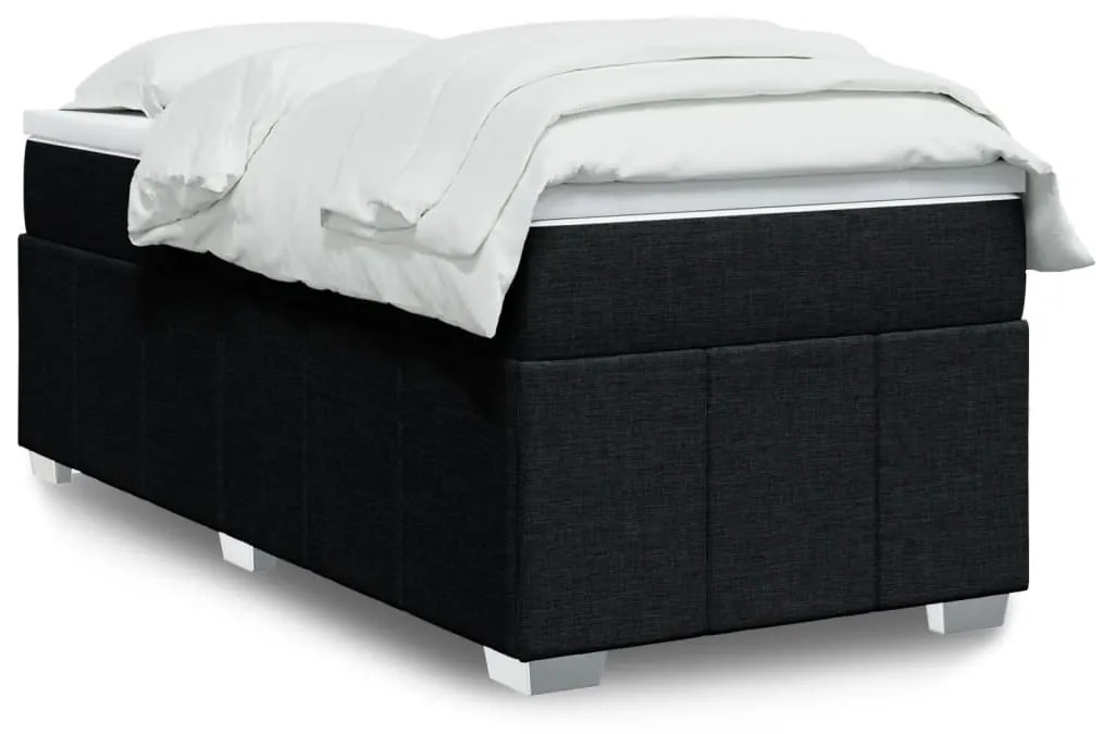 Giroletto A Molle Con Materasso Nero 80x200 Cm İntessuto /